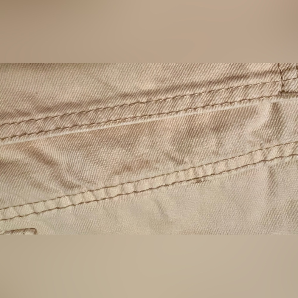 NWOT Women’s WeWoreWhat high waist bf fit cream fringe cutoff denim shorts sz 29 - Picture 7 of 10